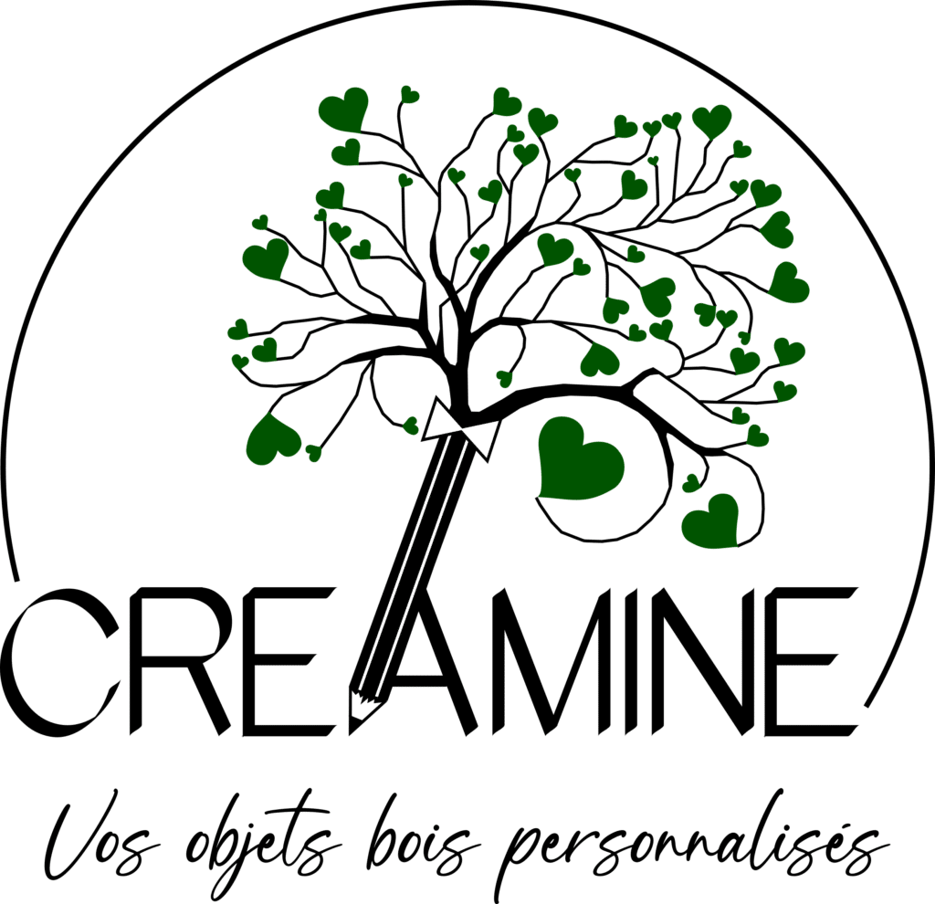 Logo Crea.mine - Vos objets bois personnalisés