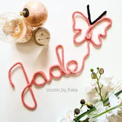 Tricotin prénom jusqu'à 4 lettres et sa forme