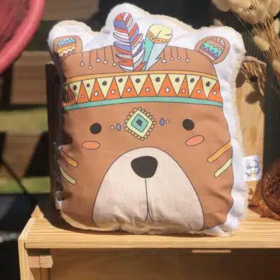 Coussin décoratif ours indien