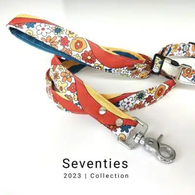 Laisse Plate Pour Chien fait main - Tissu antitache - Lotilis