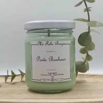 bougie vegetale porte bonheur