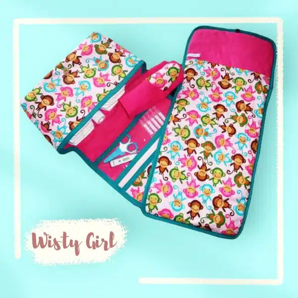 Sac à langer + matelas de change + lange doudou - WISTY GIRL – Image 7