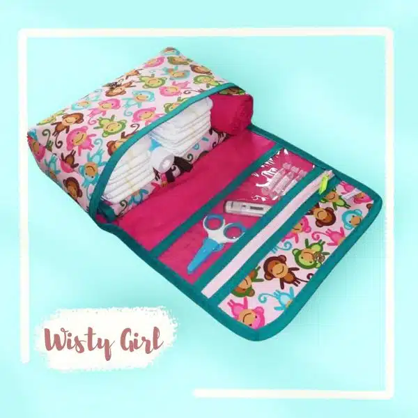 Sac à langer + matelas de change + lange doudou - WISTY GIRL – Image 3