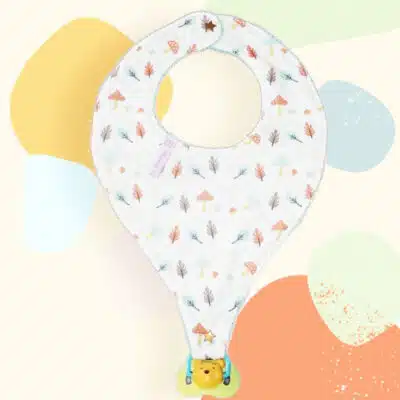 Bavoir attache-tétine en éponge - AUTOMNE