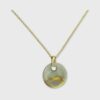 Collier vert cedalon et or chaine montagne fait mains