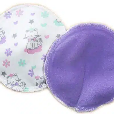 Compresses d'allaitement lavables en micro polaire - CHATON - coussinets de maternité réutilisables