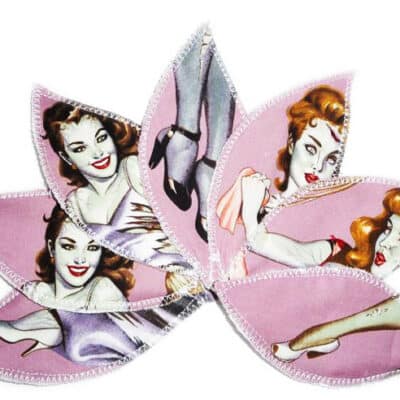 Pad interlabial lavable PIN-UP ZOMBIE (lot de 7) Taille L - Tampons interlabiaux écologiques - Pétales interlabiaux - Tampon alternatif et écoresponsable