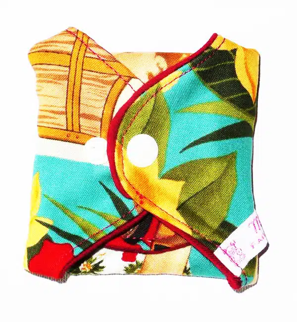 Serviette hygiénique lavable flux moyens - PIN-UP HAWAIENNE (M) - Zéro déchet - shl - serviette périodique