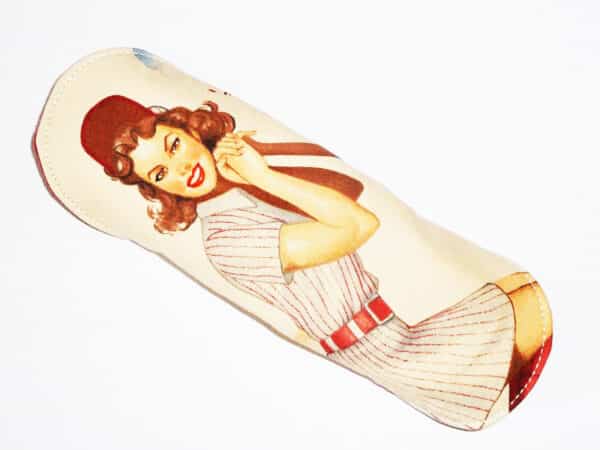 Serviette hygiénique lavable flux normaux - PIN-UP BASE-BALL (S) - Zéro déchet - shl - serviette périodique