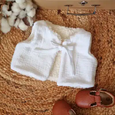 gilet de berger, gilet fausse fourrure bébé enfant
