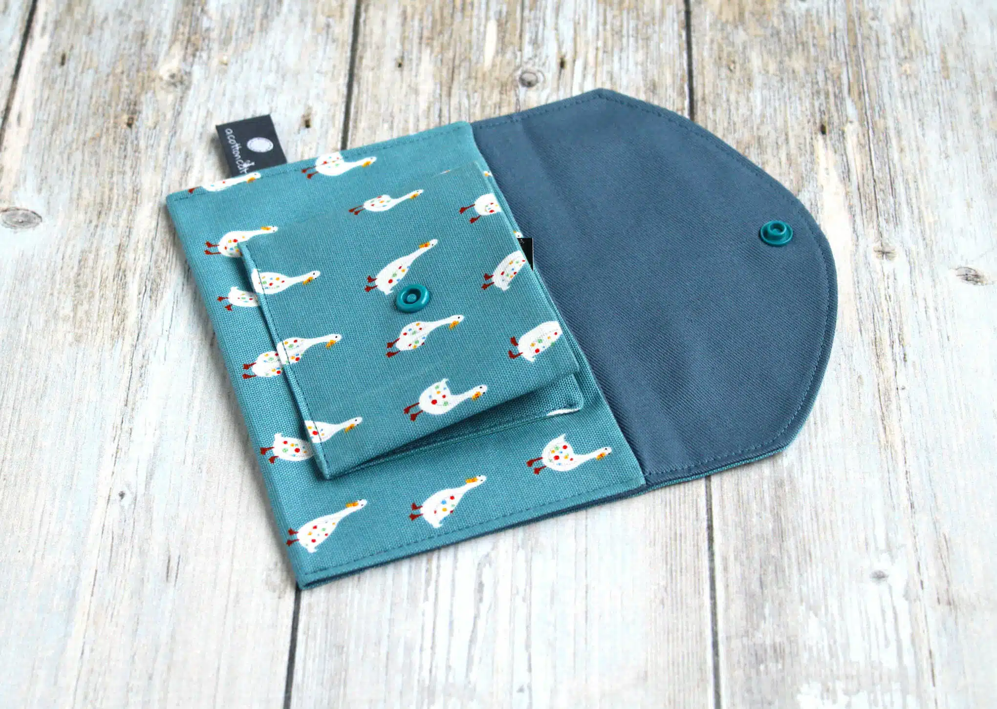 Portefeuille tissu japonais, pochette Japonaise avec poche, étui masque FP2, accessoire japonais style minimaliste – Image 4