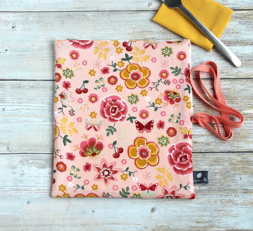 Pochette Porte-couverts Nomade Faite Main - Coton Blanc - Neuf Avec étiquettes