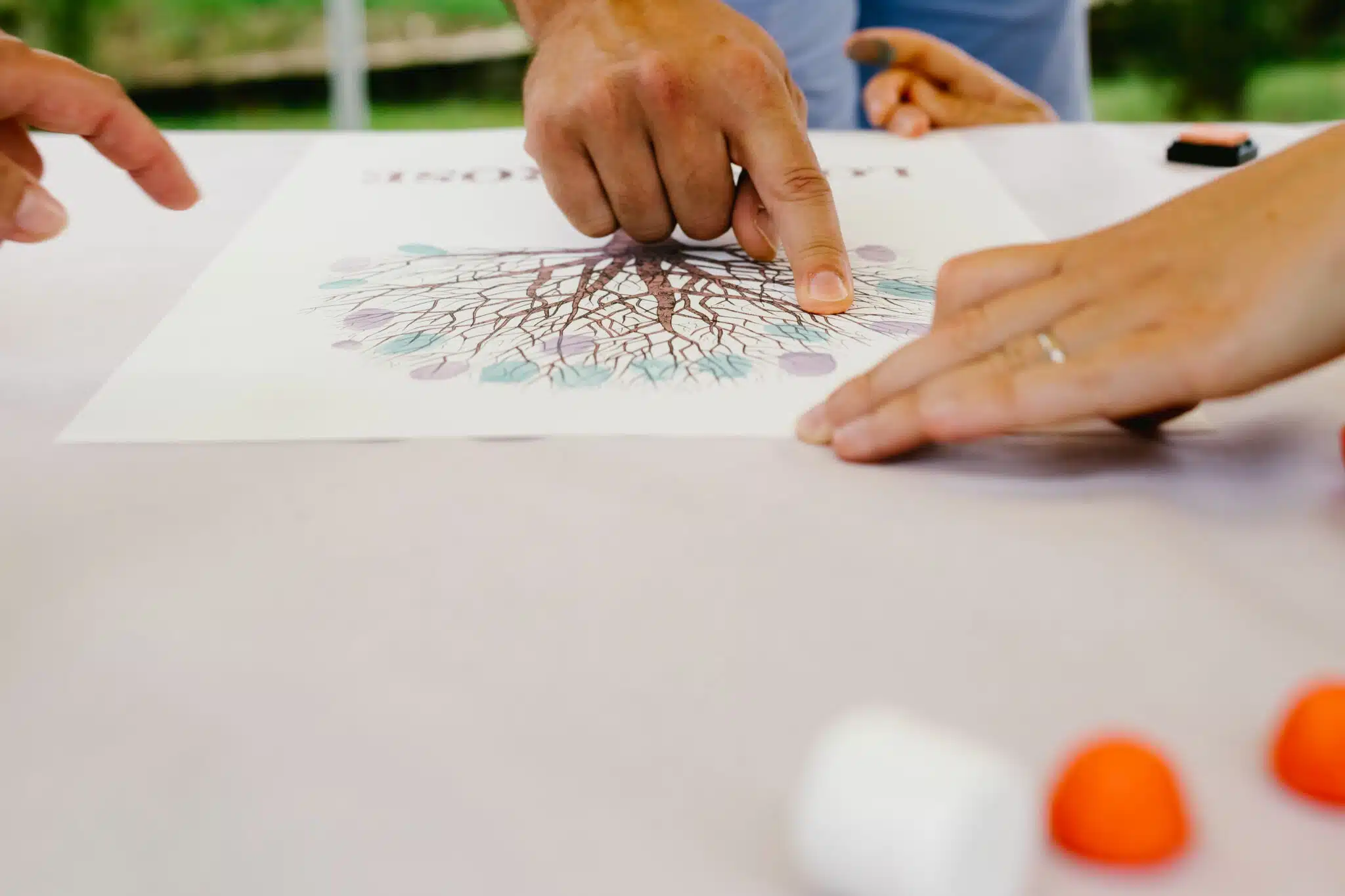 Arbre à empreintes personnalisé, avec liste des invités. – Image 3