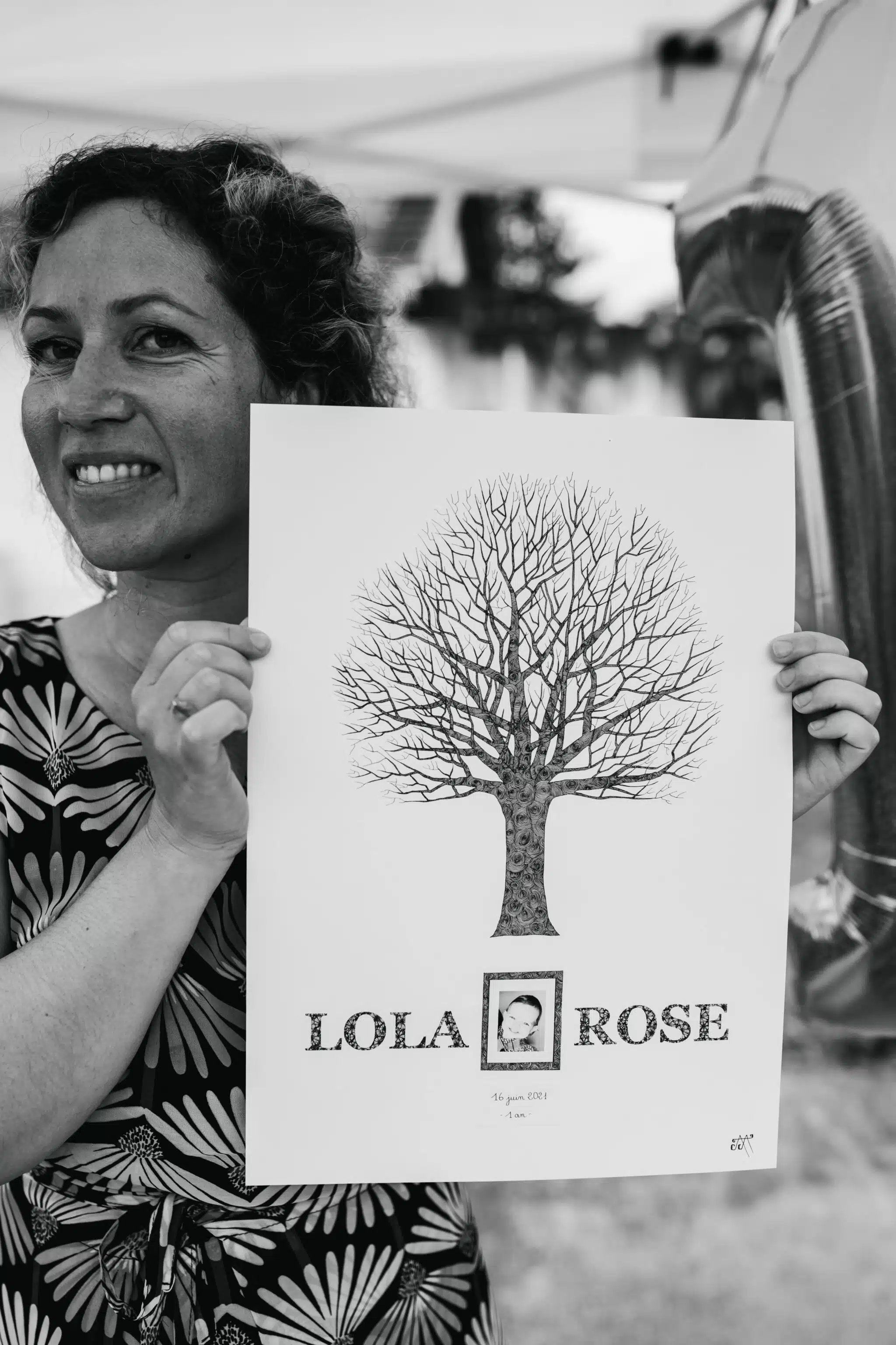 Arbre à empreintes personnalisé, avec liste des invités. – Image 4