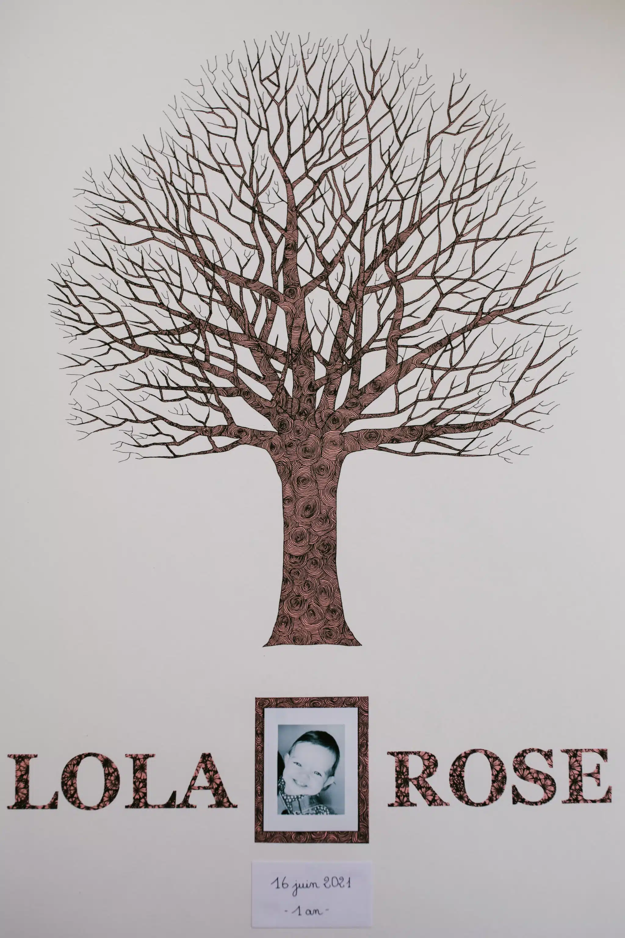 Arbre à empreintes personnalisé, avec liste des invités. – Image 5