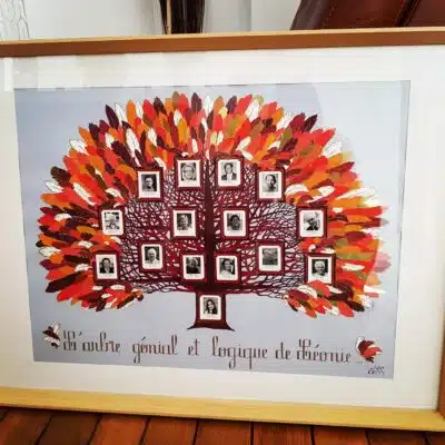 Arbre généalogique artistique personnalisé "Mon truc en plume"