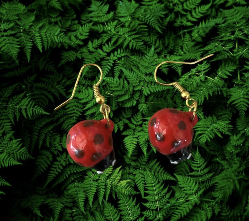 Boucles d'oreilles or massif 375 coccinelle OS17033
