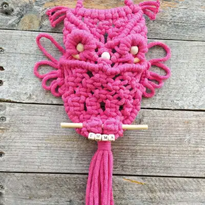 chouette-fushia_macrame-bois