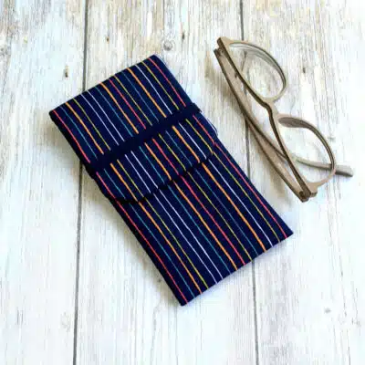 etui lunettes tissu multi couleurs