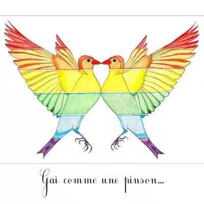 Affiche illustration numérotée x20 "Gai comme un pinson"