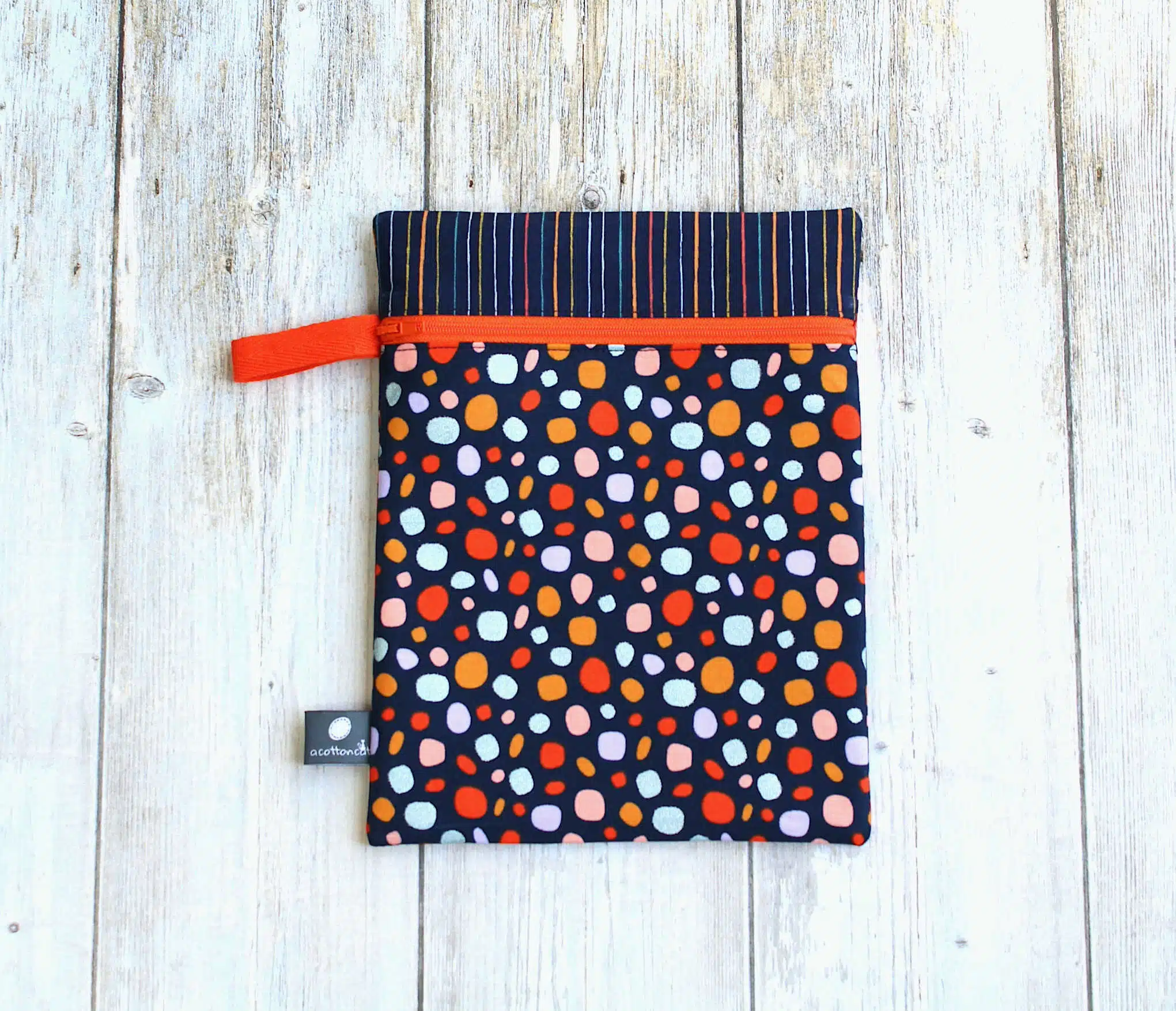 pochette plate zippée