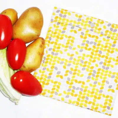 Sac congélation lavable et réutilisable ORANGE RETRO (MEDIUM)