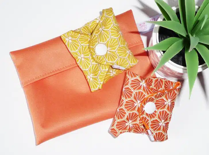 Pochette imperméable lavable et réutilisable ORANGINA