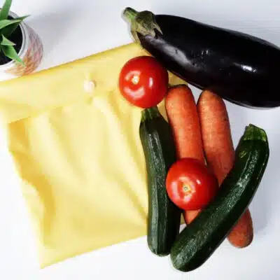 Sac congélation lavable et réutilisable JAUNE (MEDIUM)