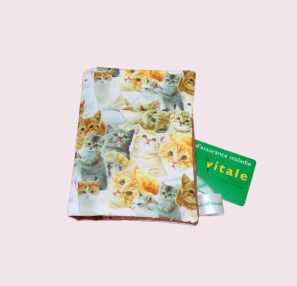 pochette à ordonnances, carte vitale et carte mutuelle, pour ordonnances pliées en 4, modèle animaux – Image 8