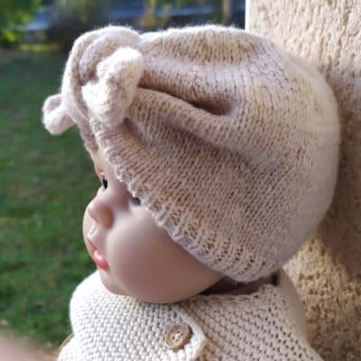 Bonnet bébé naissance personnalisable - Bonnet coton - idée cadeaux bébé -  Fait main avec coeur <3 - Naissance - 0 mois