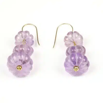 Boucles d'Oreilles Courges d'Améthystes