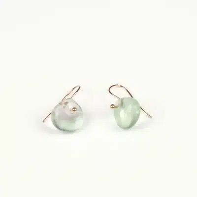 Boucles d'Oreilles Discrète Fluorite n°1