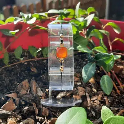 Bracelet femme, ajustable, Pierre naturelle Cornaline, Lithothérapie