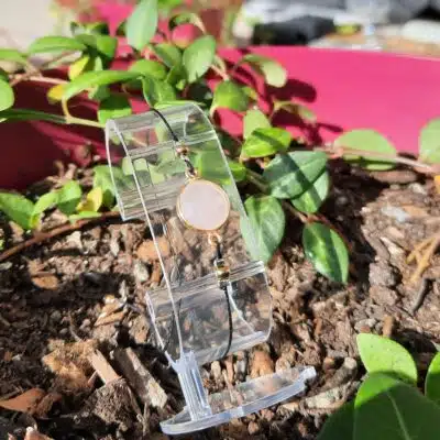 Bracelet femme, ajustable, Pierre naturelle Quartz Rose, Lithothérapie