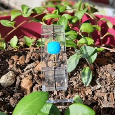 Bracelet femme, ajustable, Pierre Turquoise reconstituée, Lithothérapie