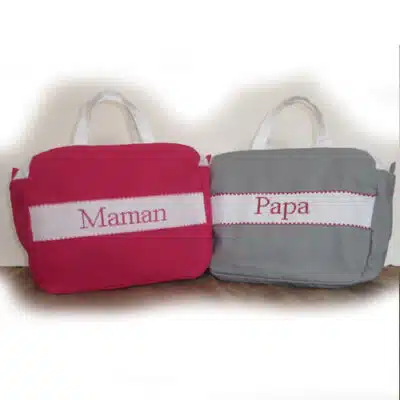 Grande trousse de toilette personnalisable brodée main