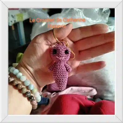Fantôme Amigurumi en porte clé