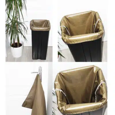 Sac poubelle lavable et réutilisable KAKI (40L)