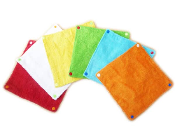 Essuie-tout lavable DINOSAURES RIGOLOS (enfants) - serviette en tissu lavable réutilisable - essuie-tout alternatif écologique zéro déchet