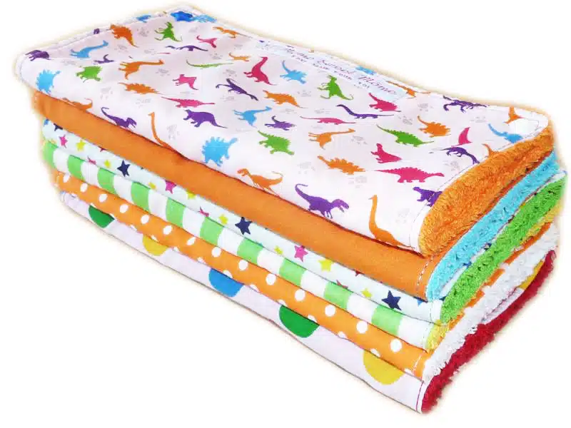 Essuie-tout lavable DINOSAURES RIGOLOS (enfants) - serviette en tissu lavable réutilisable - essuie-tout alternatif écologique zéro déchet