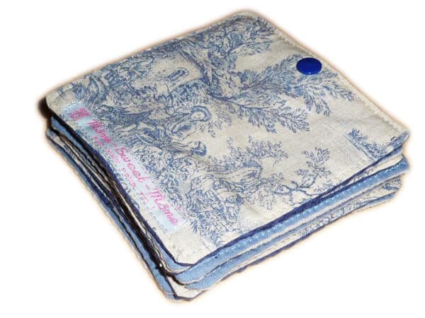 Papier toilette lavable TOILE DE JOUY (10 feuilles) - papier hygiénique alternatif écologique zéro déchet