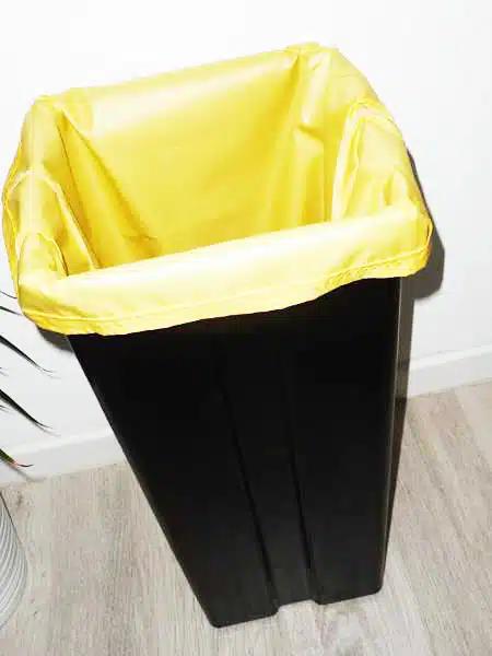 Sac poubelle lavable et réutilisable JAUNE SOLEIL (40 L)