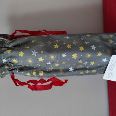 Cadeau Noël fait main porte bouteille "étoile gris"