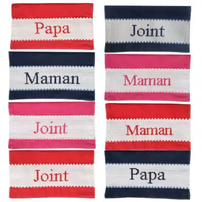 porte chéquier personnalisable brodé main