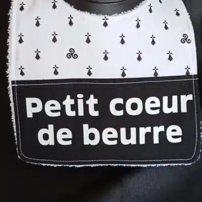 Bavoir breton petit coeur de beurre