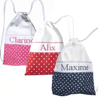Sac à dos brodé main personnalisable