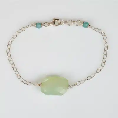 Bracelet Argent Ma Précieuse en Calcédoine Aqua