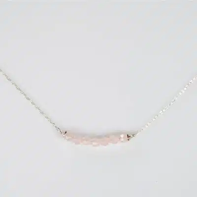 Collier et Pendentif Argent Quartz Rose Minimaliste All My Stars Aligned