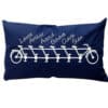 Coussin personnalisable avec un graphisme tandem vélo