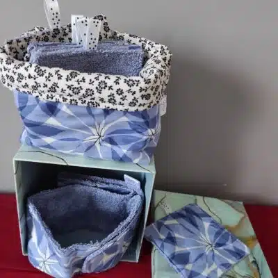 Coffret de soins femme "floral bleu"